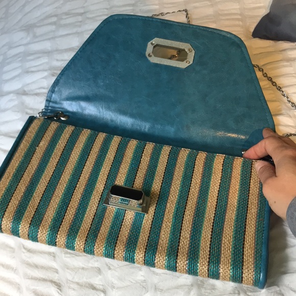 Beautiful Blue Stripe Purse - Picture 3 of 6